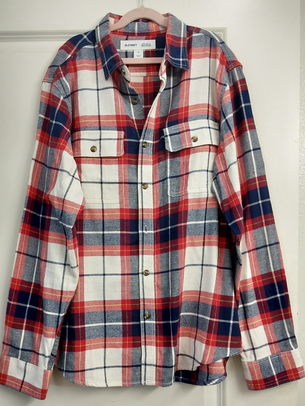 Old Navy Men's Built-in Flex Plaid Flannel Shirt - Classic Fit